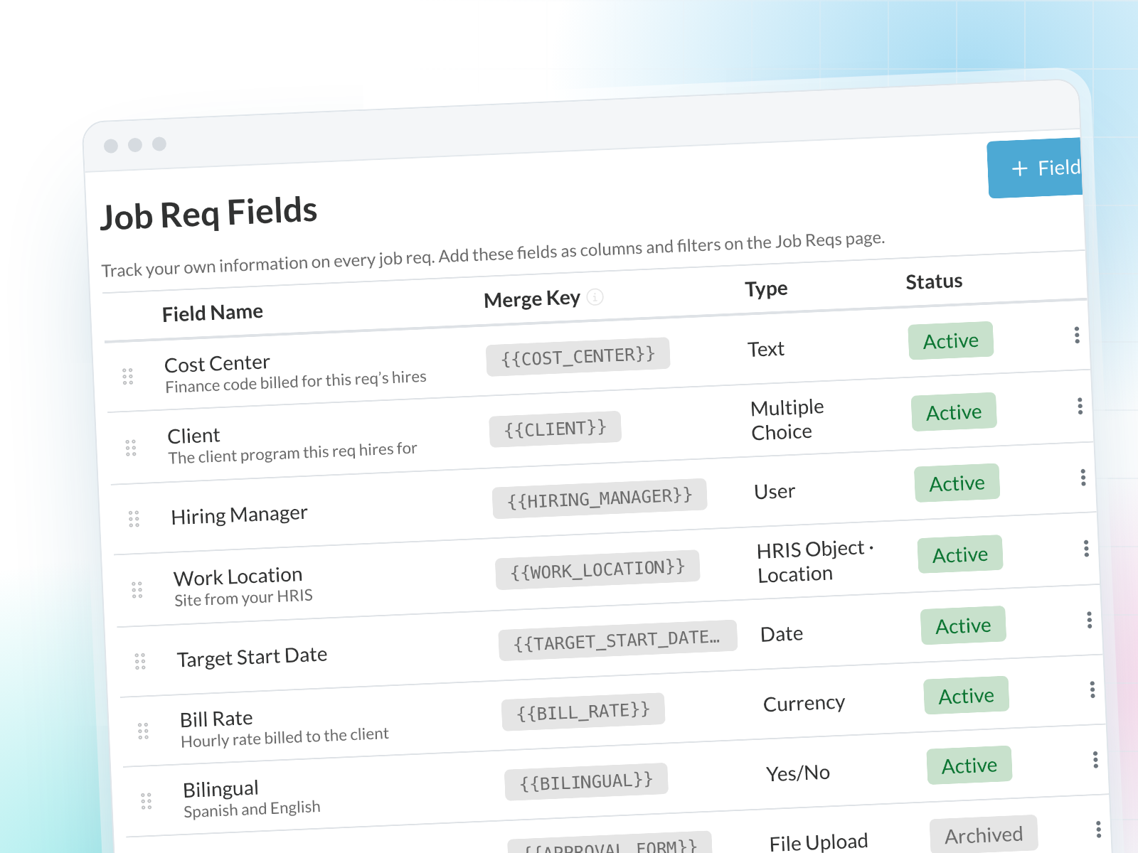 Custom Job Req Fields in Journeyfront