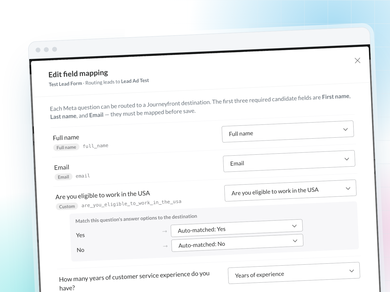 Facebook and Instagram Lead Ads in Journeyfront